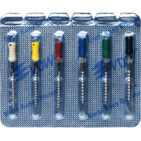 CC+File (363) (25 mm) (ISO 90-140), K-reszelő (kézzel), Fogantyú - műanyag ISO 90-140 sterilen csomagolva, ISO színkódolt, Nemesacél, 25 mm, 6x1 darab