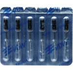 CC+File (363) (31 mm) (ISO 40), K-reszelő (kézzel), Fogantyú - műanyag ISO 40 sterilen csomagolva, ISO színkódolt, Nemesacél, 31 mm, 6 darab