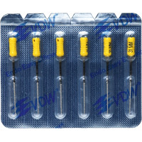 CC+File (363) (31 mm) (ISO 50), K-reszelő (kézzel), Fogantyú - műanyag ISO 50 sterilen csomagolva, ISO színkódolt, Nemesacél, 31 mm, 6 darab