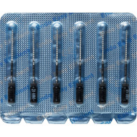 CC+File (363) (31 mm) (ISO 80), K-reszelő (kézzel), Fogantyú - műanyag ISO 80 sterilen csomagolva, ISO színkódolt, Nemesacél, 31 mm, 6 darab