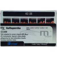 Mtwo (28 mm) (6 %) (ISO 40), Guttapercha-csúcs, ISO 40 rózsaszín, Guttapercha, 28 mm, 60 darab
