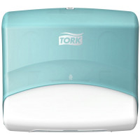 TORK® Performance Einzeltuchspender - 1 db, fehér/türkiz, 42,7 x 20,6 cm - 654000