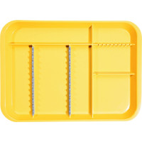 B-Lok Tray - 1 db, Tray 34 x 24,5 x 2,2 cm, mit Einteilung neongelb - 20Z451O
