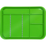 B-Lok Tray - Stück Tray 34 x 24,5 x 2,2 cm, mit Einteilung neongrün - 20Z451P