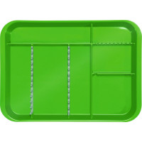 B-Lok Tray - Stück Tray 34 x 24,5 x 2,2 cm, mit Einteilung neongrün - 20Z451P