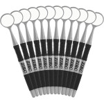 Crystal HD Mundspiegel Soft Grip - Packung 12 Stück sortiert leuchtend, Größe 5, Ø 24 mm - 50Z364