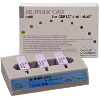 IPS e.max CAD-on-Technik - 3 darabos csomag, méret B40, A3 HT - 634588