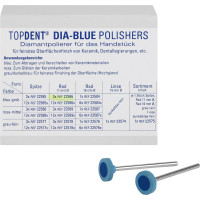 Dia Blue, Polírozó (Kerámia), Kézidarab (HP, Ø 2,35 mm, ISO 104, 44,5 mm) ISO 110 Korong, durva, 2 mm, 3 darab