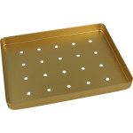 Norm-Tray Aluminium - 1 db, Boden gelocht gold, mini, 18 x 14 cm - 20920034