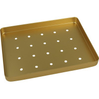 Norm-Tray Aluminium - 1 db, Boden gelocht gold, mini, 18 x 14 cm - 20920034