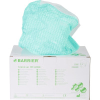 BARRIER® OP-Haube Flory - Packung 100 Stück grün/weiß