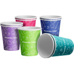 Akzenta ONE Pappbecher - Karton 20 x 50 Stück mix, 200 ml - CUPAW26-AKZ-SA-L01