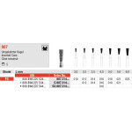 Diamond 807 - Pack nagyjából 5 db zöld, FG, ábra 225 fordított kúp, 5 mm-es, az ISO 021