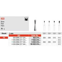 Diamanten 822 - Packung 5 Stück grün ISO 010, FG