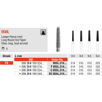 Diamanten 856L - Packung 5 Stück grün grob, FG, Figur 199 langer Konus rund, 9 mm, ISO 018 - G856L.314.018 Diamanten 856L - Packung 5 Stück grün grob, FG, Figur 199 langer Konus rund, 9 mm, ISO 018 - G856L.314.018