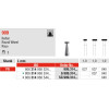 Diamanten 909, gyémántcsiszoló, zöld, ISO 037, FG, 5 darab