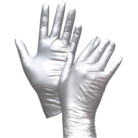 FANCY SILVER - Packung 100 Stück puderfrei, silber, L - 7524