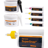 Harvard SuperSnap - Packung 380 ml Kartusche Quick Heavy  schwarz-grau, 10 Mischkanülen, 1 Bajonettring