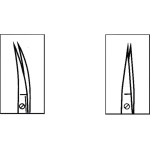 KKD® Schere TC Line nach Iris - 1 db, 13613 gebogen - 13613
