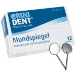Mundspiegel - 12 darabos csomag, Rhodium Nr. 3 plan 20 mm - 47658