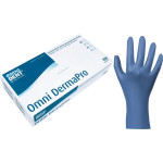 Omni DermaPro Nitrilhandschuhe - Packung 100 Stück puderfrei, metall-blau, XS - 208254