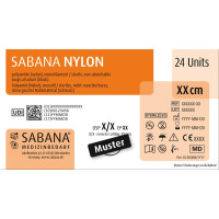 SABANA NYLON - Packung 24 Stück schwarz, 45 cm, DS-12, USP 6/0, Stärke 0,7 - N63123-45