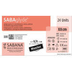SABAglyde® - Packung 24 Stück violett, 45 cm, DS-16, USP 4/0, Stärke 1,5, monofil, 3/8 – Kreis - M43163-45I