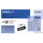 SABApol® - Packung 24 Stück blau, 75 cm, HR-26, USP 2/0, Stärke 3 - P21262-75