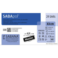 SABApol® - Packung 24 Stück blau, 75 cm, HR-17, USP 5/0, Stärke 1 - P51172-75