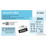 SABANA SILK - Packung 24 Stück schwarz, 75 cm, HS-18, USP 3/0, Stärke 2 - S33182-75