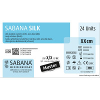 SABANA SILK - Packung 24 Stück schwarz, 75 cm, HRT-17, USP 4/0, Stärke 1,5 - S47172-75
