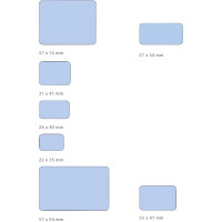 WAPRO Speicherfolienhüllen - Packung 100 Stück 57 x 76 mm Dürr/Gendex - 7220